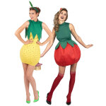 Dguisement de couple fruits fraise et ananas femmes
