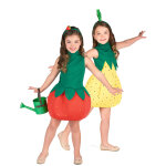 Dguisement de couple fruits fraise et ananas filles