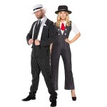 Dguisement de couple gangster mafia adultes