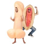 Dguisement de couple gonflable zizi et zzette adulte