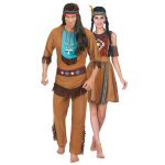 Dguisement de couple indien  franges adultes