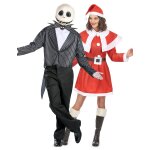 Dguisement de couple jack skellington et mre nol adultes