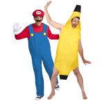 Dguisement de couple mario et banane adulte