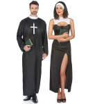 D�guisement de couple de nonne et de pr�tre