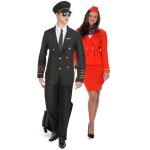 Dguisement de couple pilote et htesse de l'air adultes