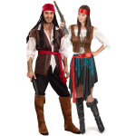 Dguisement de couple pirate  rayures