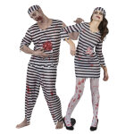 Dguisement de couple prisonniers zombie halloween