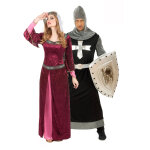 Dguisement de couple reine et chevalier mdival