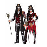 Dguisement de couple de sorciers vaudou adulte