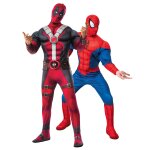 Dguisement de couple spiderman et deadpool adultes