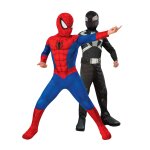 Dguisement de couple spiderman et venom enfants