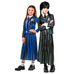 Dguisement de couple uniforme scolaire mercredi addams enfant