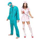 Dguisement de couple zombie chirurgien et infirmire halloween