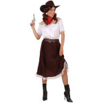 D�guisement cowgirl blanc et marron femme