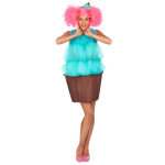 Dguisement cupcake turquoise femme