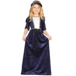 Dguisement dame mdivale bleue fille