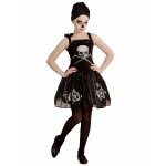Dguisement danseuse ballerine squelette noire fille halloween