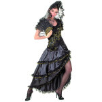 Dguisement danseuse de flamenco femme noir et dor