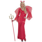 Dguisement diablesse dentelle rouge femme halloween