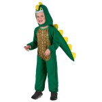 Dguisement dinosaure vert et jaune enfant