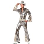 Dguisement disco argent brillant homme