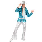 Dguisement disco bleu homme