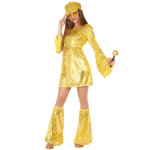 Dguisement disco dor  paillettes femme