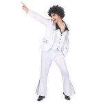Dguisement disco homme blanc et argent