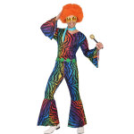 D�guisement disco l�opard multicolore homme