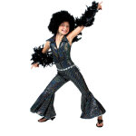 Dguisement disco noir brillant fille