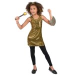 Dguisement disco paillettes or fille