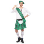 Dguisement cossais vert et blanc homme