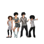 Dguisement famille disco argent