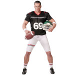 Dguisement footballeur amricain noir et blanc homme