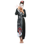 Dguisement geisha femme noir et blanc