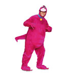 Dguisement gentil dinosaure rose adulte