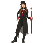 Dguisement gothique chic noir et rouge enfant