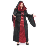 Dguisement grande taille gothique  capuche rouge et noir femme