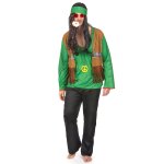 Dguisement hippie homme vert et noir