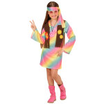 Dguisement hippie multicolore pastel fille