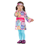 Dguisement hippie robe multicolore  pois bb