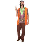 Dguisement hippie rose et marron homme