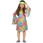 Dguisement hippie avec symboles colors fille
