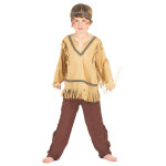 Dguisement indien franges et col v garon