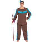 Dguisement indien marron et bleu homme