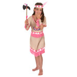 Dguisement indienne franges roses fille