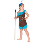 Dguisement indienne marron et bleu fille