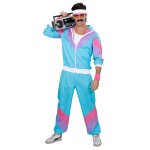Dguisement jogging 80's turquoise homme