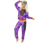 Dguisement jogging rtro violet femme