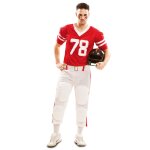 Dguisement joueur de football amricain rouge homme